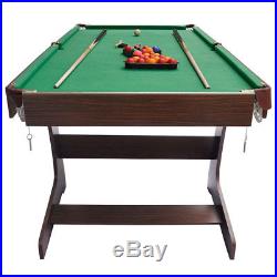 5.8FT Foldable Billiard Table Pool Table Snooker Game Table with Free Balls Cues Chalk and Other Accessories