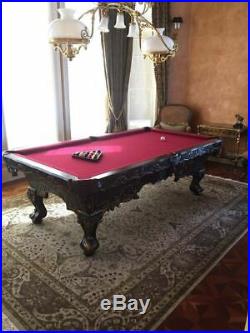 100 Victorian Luxury Pro Pool Table Traditional Billiard Table with Accessories