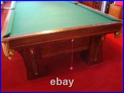 10' Brunswick-Balke-Collender Co. Arcade 6 Legs 1920's-30's Pool Table