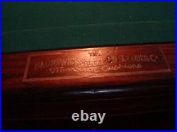 10' Brunswick-Balke-Collender Co. Arcade 6 Legs 1920's-30's Pool Table