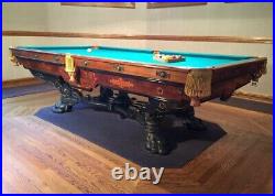 1845-1860 Cats Paw Brunswick Pool Table