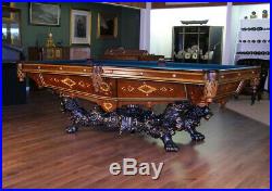 1875 Brunswick Monarch pool table 9 foot antique billiard gameroom arcade