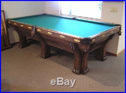 1898-1911, Brunswick Pfister Six Leg 9' Pool Table Over 100 yrs, old