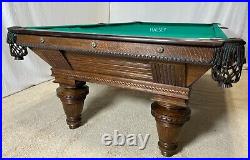 1900 Brunswick Union League Antique Pool Table 9ft