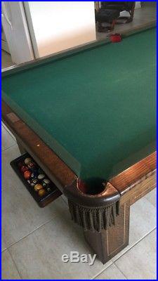 1900s Antique Brunswick Pool table Madisson With Ball Return
