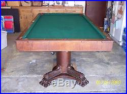 1904 antique pool table