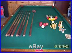 1904 antique pool table