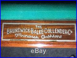 1912 Brunswick Balke Collender Antique Pool Table Rochester Model