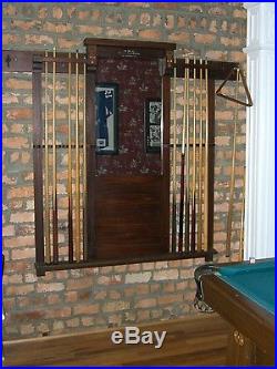 1919 Vintage Antique Brunswick-Regina Pool Table withBall and Cue Rack