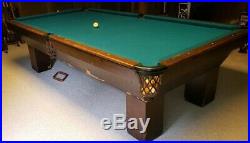 1920s 9 ft Antique brunswick balke collender pool table monarch cusions billiard