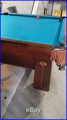 1923 Brunswick 6 leg 5x10 Regina Pool Table