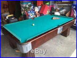 1930's Pool Table 1 Slate with all accessories family heirloom retro vintage
