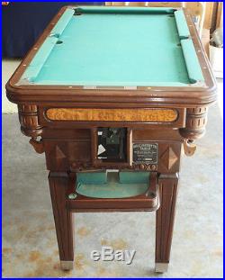 1930s Coin Operated Billiardette Miniature Pool Table