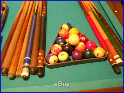 1960'S VALLEY POOL TABLE 88 X 50 6 1/2