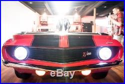 1969 CAMARO CHEVY POOL TABLE Working Lights! Real Car Parts! Real Rims & Tires
