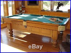 1974 Billiards Pool Table 8' 3-Piece Slate with Accessiories