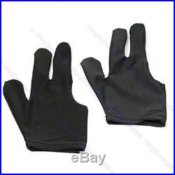 1pcs Cue Billiard Pool Shooters 3 Fingers Gloves Black New