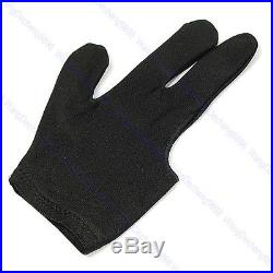 1pcs Cue Billiard Pool Shooters 3 Fingers Gloves Black New