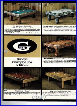 2ea CORNER POCKET RAIL CASTING for 1980's Gandy Big G Pool Table USED EXCELLENT