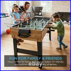 2x4ft 10-in-1 Combo Game Table Set Hockey Foosball Pool Shuffleboard Ping Pong