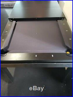 3' X 6' Black La Condo by Canada Billiards dining pool table. Barely used