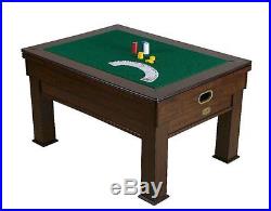3 in 1 COMBINATION TABLE SLATE BUMPER POOL, CARD/POKER GAME & DINING in WALNUT