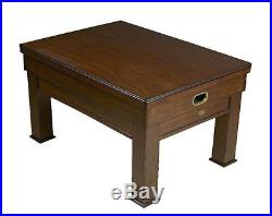 3 in 1 COMBINATION TABLE SLATE BUMPER POOL, CARD/POKER GAME & DINING in WALNUT