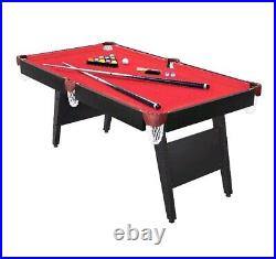 3 in 1 ComboGameTable Red Pool Table/Billiard, Hockey, & Tennis 65.7x35.4