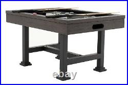 3 in 1 SLATE BUMPER POOL, CARD/POKER & DINING TABLE in MIDNIGHT BLACK THE URBAN