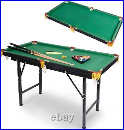 47/55 Folding Billiard Table Space Saving Pool Game Table for Kids and Adults