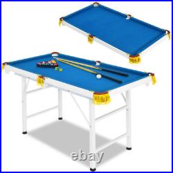47 Inch Folding Billiard Table with Cues and Brush Chalk