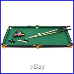 47 in Pool Table Billiard Toys Game Set w 2 Cue Triangle Rack Ball Chalk w Home