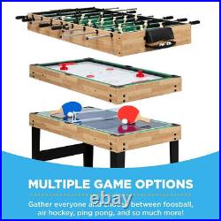 4810-in-1 Game Table Set Tabletop Billiards Game Fun for Whole Family Ping Pong