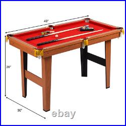 48 Inch Mini Table Top Pool Table Game Billiard Set Folding Design Game Room