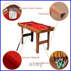 48'' Kids Mini Table Top Pool Table Game Billiard Set Cues Balls Indoor Sports