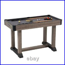 48 in. Billiard Table, Charleston Full Size Play Area, Space Saving Design