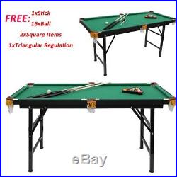 4.5FT Mini Foldable Pool Table Portable Billiard Table Full Set with Balls