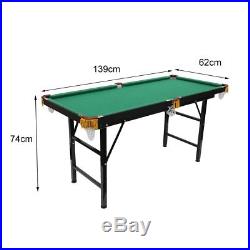 4.5FT Mini Foldable Pool Table Portable Billiard Table Full Set with Balls