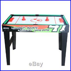 4-In-1 Multi Game Table Kids Indoor Activity with Table Tennis Billiard Foosball