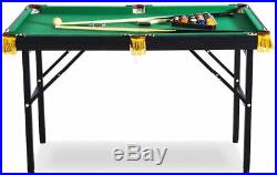 4' Pool Table Set Pool Cues Fun Family Games Lightweight Folding Billiard Table