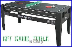 4 in 1 Air Hockey Ping Pong Archery Pool Table Set Billiards Game Room Board