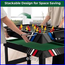 4-in-1 Multi Game Table 49 Foosball Table WithPool Billiards Hockey Party Players