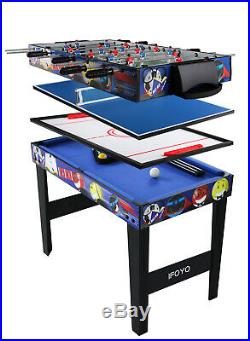 4 in 1 Multi Game Table for Kids 31.5 Steady Combo Game Soccer Foosball Table