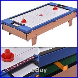 4 in 1 Pool Table Billiard Balls Cues Air Hockey Ping Pong Foosball Game Room