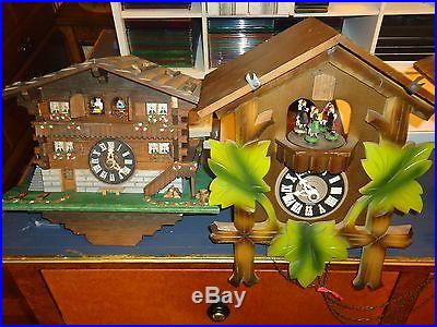 4 west germany cuckoo clocks for parts/ repairs