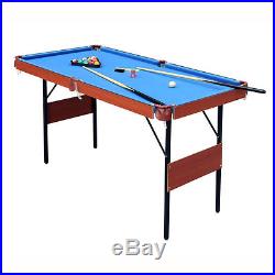 55'' Game Billiards Pool Table Cues & Ball Set Portable Foldable Outdoor Indoor