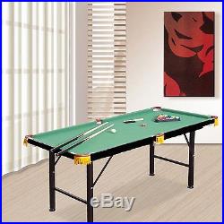 55'' Mini Foldable Pool Table Portable Billiard Table Full Set with Balls