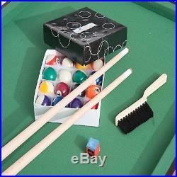 55'' Mini Foldable Pool Table Portable Billiard Table Full Set with Balls