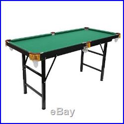 55'' Portable Billiard Pool Table Top Indoor Game Balls Cues Board Billiards Set