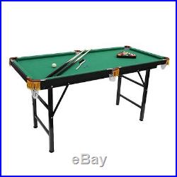 55'' Portable Billiard Pool Table Top Indoor Game Balls Cues Board Billiards Set